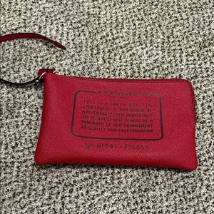 Coach Scarlet Red Wristlet